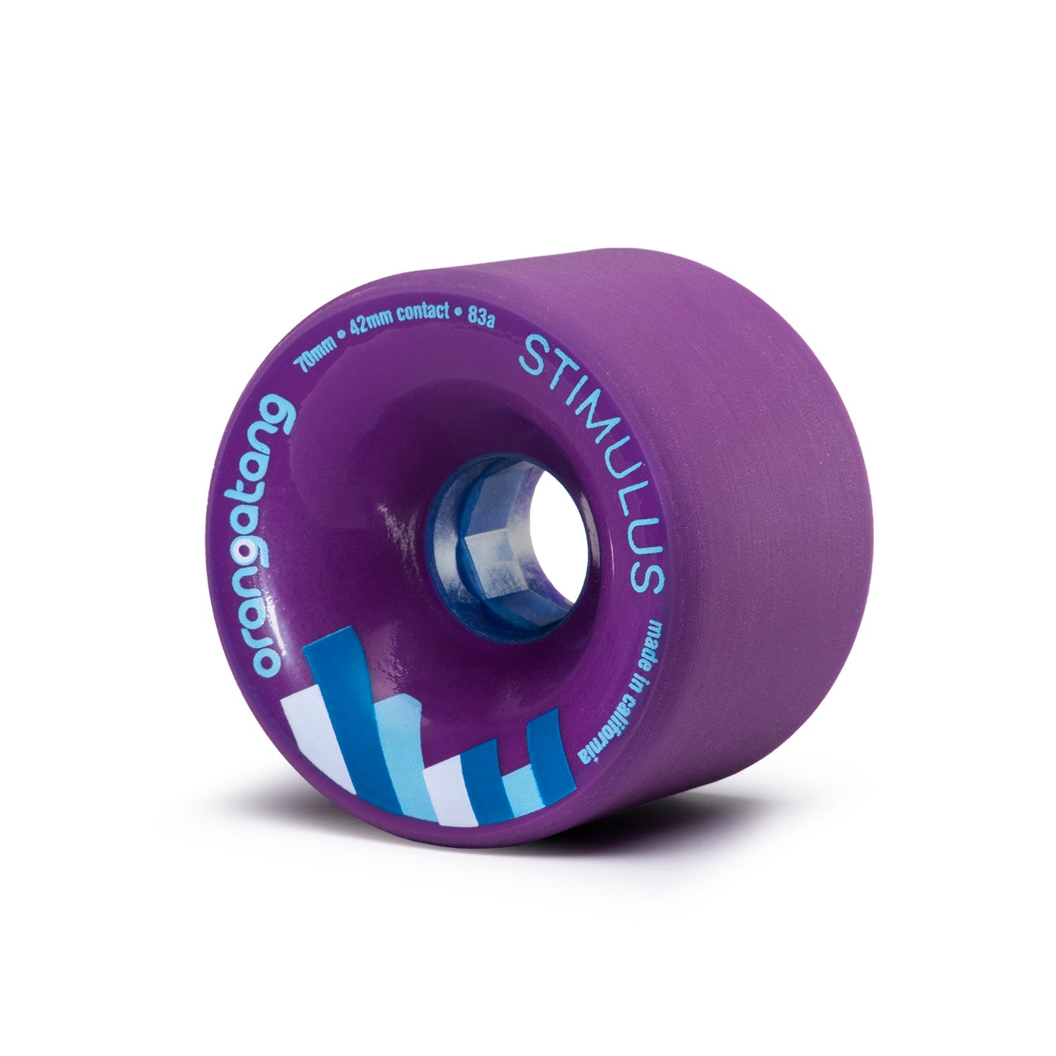 Orangatang 70mm Stimulus (83a, purple) longboard skateboard wheel (hero)