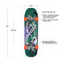 Profile view of Loaded Bolsa II (Jazz Graphic) skateboard complete with Carver C7 trucks and Orangatang Love Handles wheels.