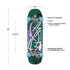 Profile view of Loaded Bolsa II (Jazz Graphic) skateboard complete with Carver CX trucks and Orangatang Love Handles wheels.