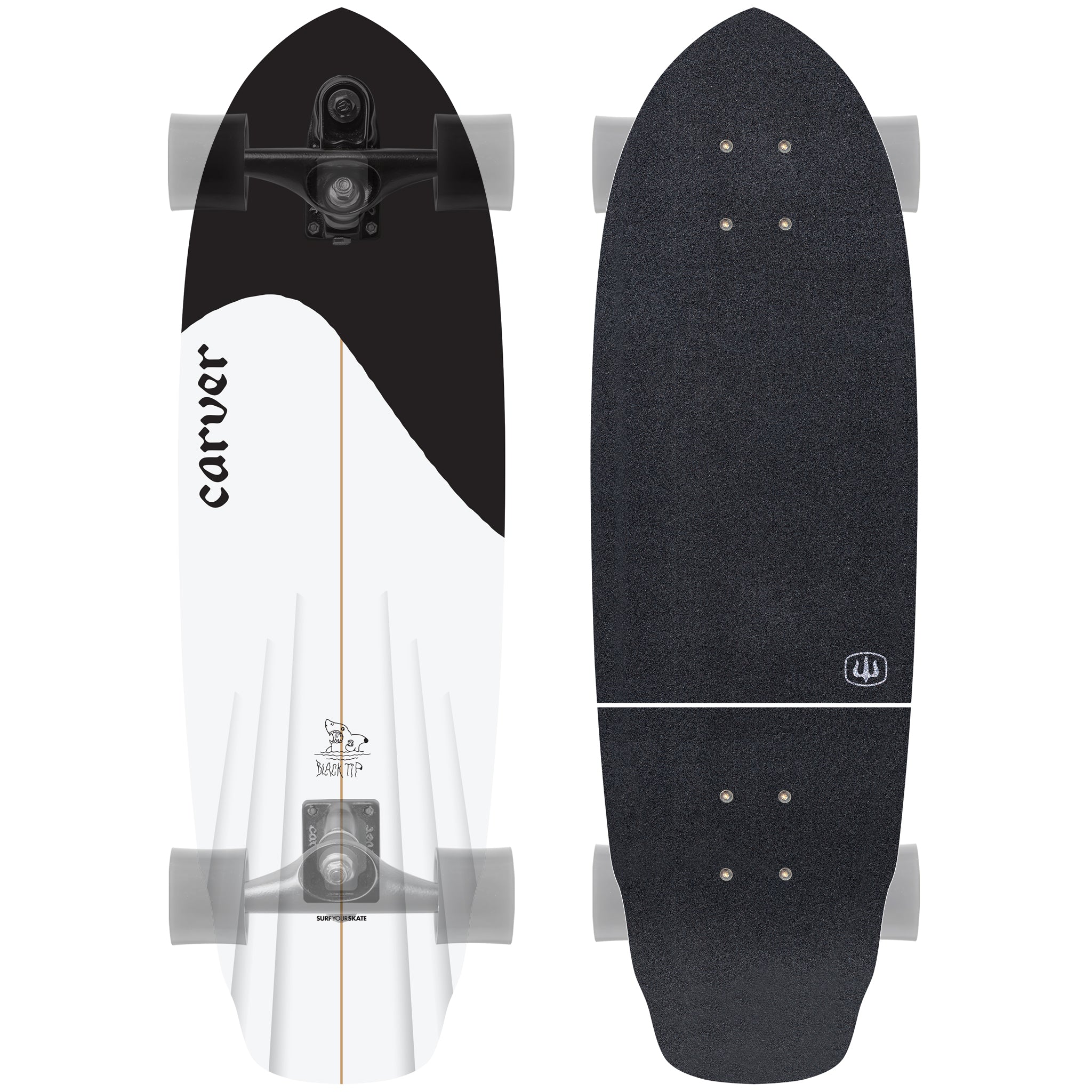 Carver Black Tip, 32.5" | Custom Surfskate