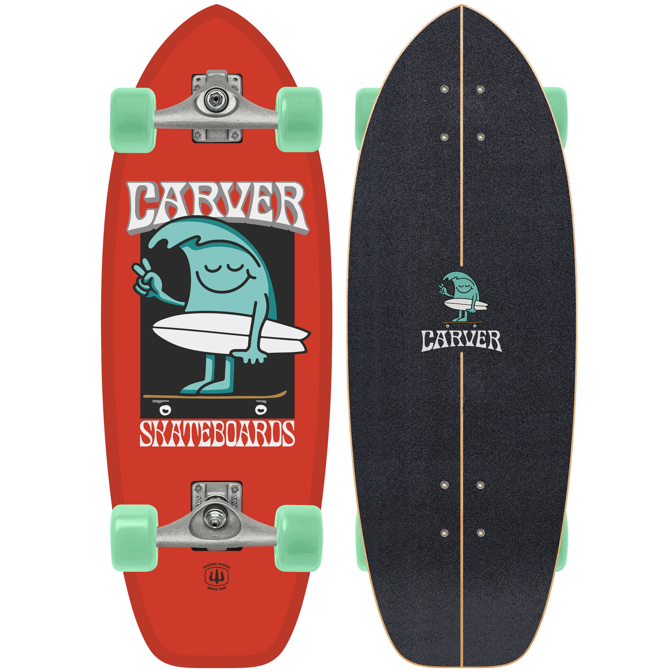 Carver Wavy Davy Surfskate Complete with C5 Raw trucks