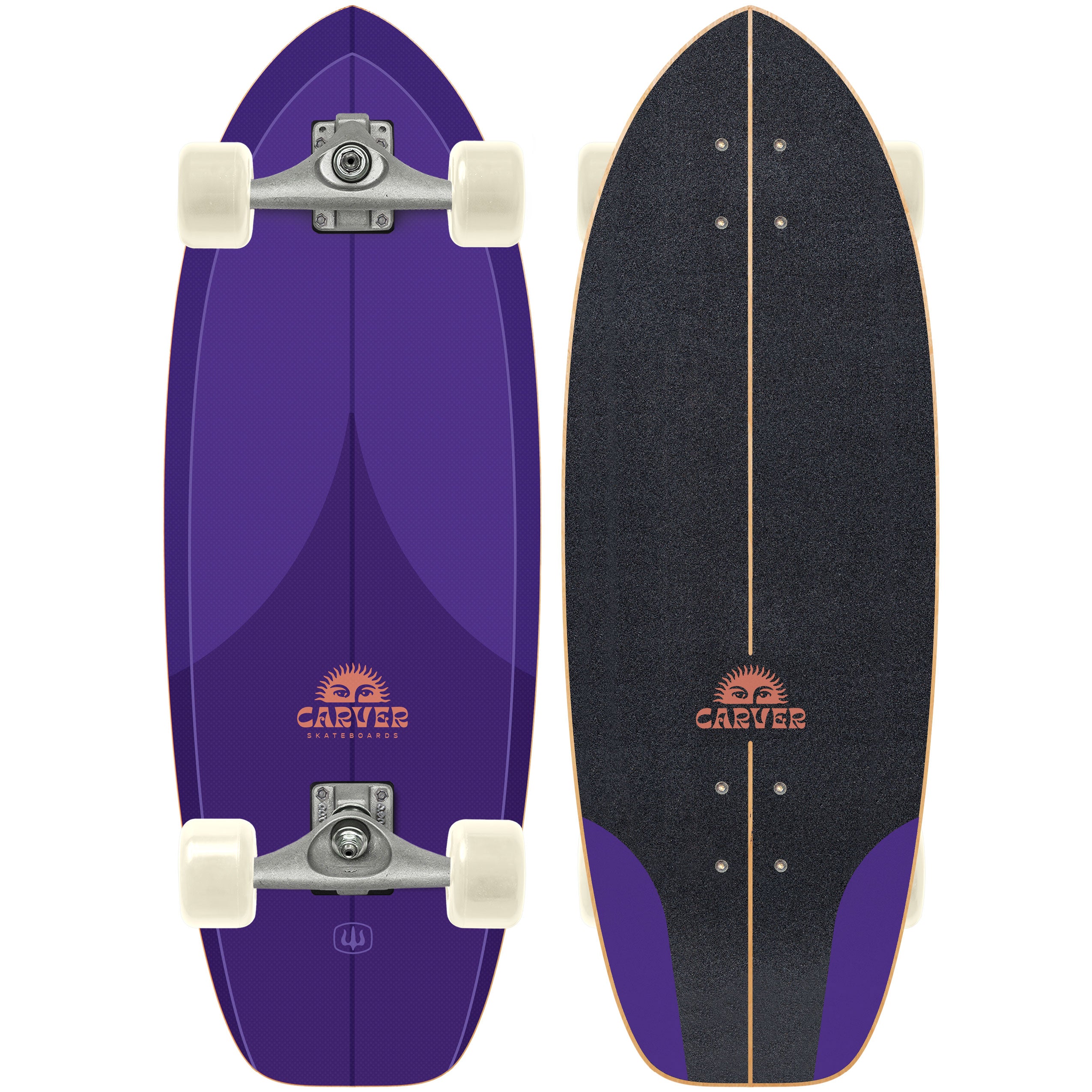 Carver Purple Haze Surfskate Complete with C5 Raw trucks