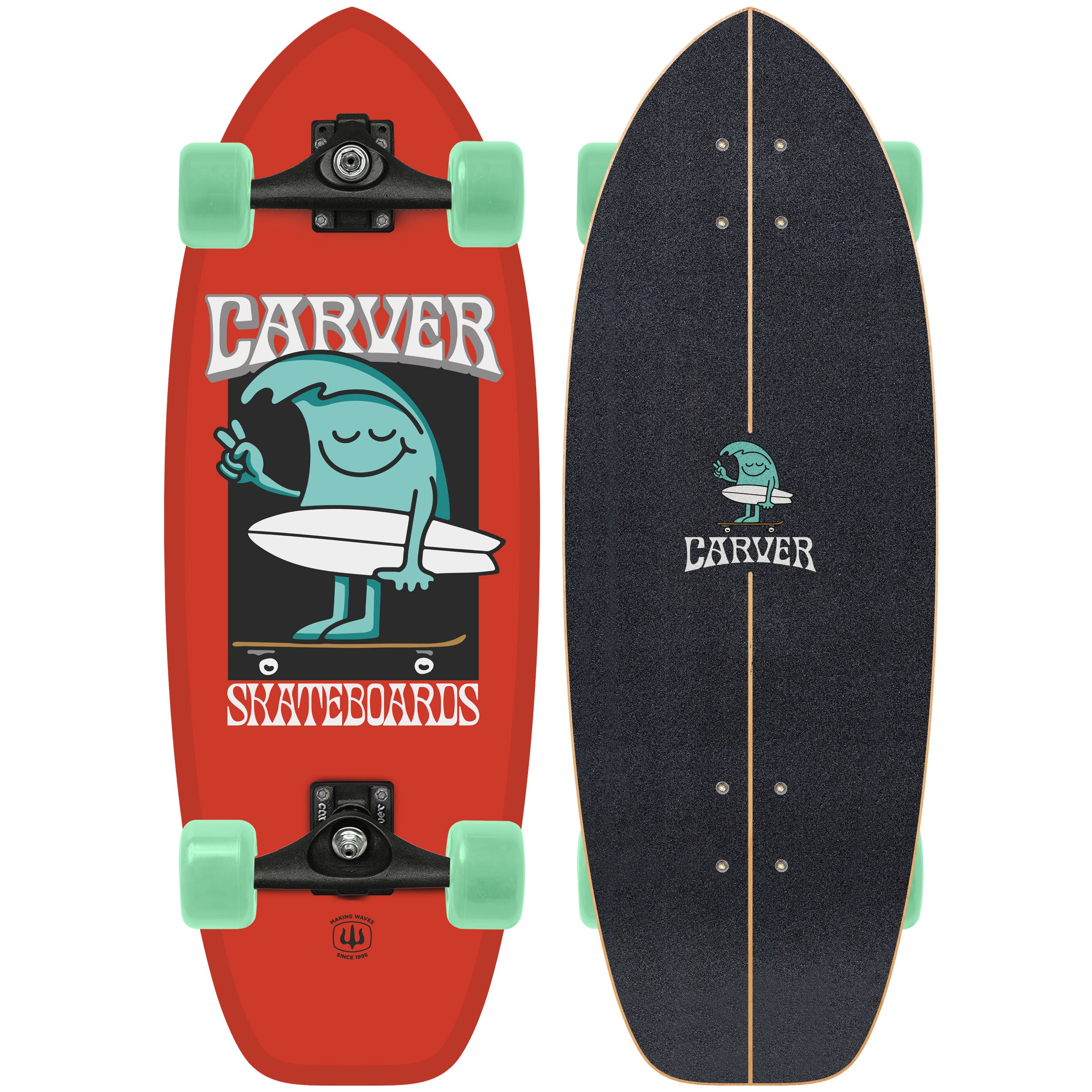Carver Wavy Davy Surfskate Complete with C5 Coal Satin trucks
