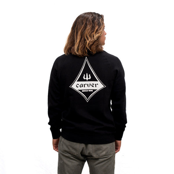 Carver Shaper Diamond Crewneck, Black