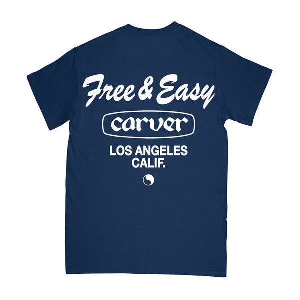 Carver x Free & Easy Short Sleeve Tee, Navy
