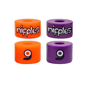 Orangatang Nipples Bushings, Soft / Orange front and Medium / Purple rear